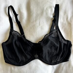 Chantelle black lace lingerie versatile bra 38DD